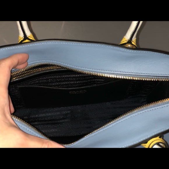 New PRADA ZIGZAG Top Handle Saffiano Leather Purse - Picture 5 of 8